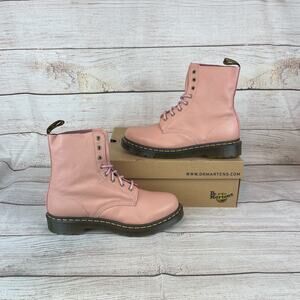 Dr. Martens 1460 Pascal womens Sz 11 Boots Peach Beige Lace Up